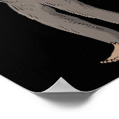 Poster Gros pied Asl Gesture main Sourde perte d'audition (Coin)