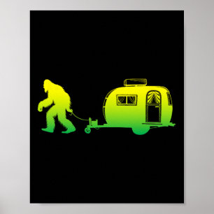 Poster Gros Pied Rv Camping-car Sasquatch Fourgon aménagé