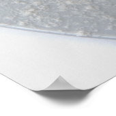 Poster Gros plan de beignets en poudre dans une assiette (Coin)