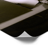 Poster Gros plan de deux trains à la plate-forme de la ga (Coin)