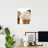 Poster Gros plan de divers cônes de crème glacée (Bureau à domicile)