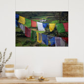Poster Gros plan de drapeaux de prière (Cuisine)