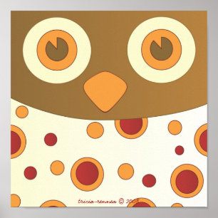 Poster Gros plan de la chouette de l'arbre