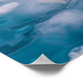 Poster Gros plan de la glace bleue (Coin)