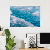 Poster Gros plan de la glace bleue (Bureau à domicile)