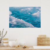 Poster Gros plan de la glace bleue (Cuisine)