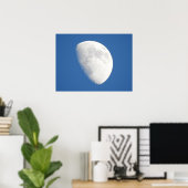 Poster Gros plan de la lune et du ciel bleu (Bureau à domicile)