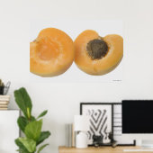 Poster Gros plan de la section transversale d'un prune (Bureau à domicile)
