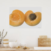 Poster Gros plan de la section transversale d'un prune (Cuisine)