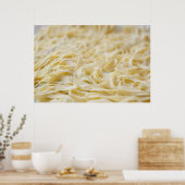 Poster Gros plan de nouilles de pâtes (Cuisine)