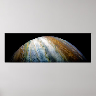 Poster Gros plan de Planet Jupiter du Juno flyby (2017)
