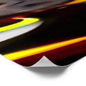 Poster Gros plan de pluie goutte d'eau dans un étang arc- (Coin)