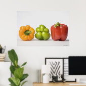 Poster Gros plan de poivrons d'affilée (Bureau à domicile)