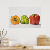 Poster Gros plan de poivrons d'affilée (Cuisine)