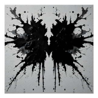 Poster Gros plan de Rorschach Inkblot
