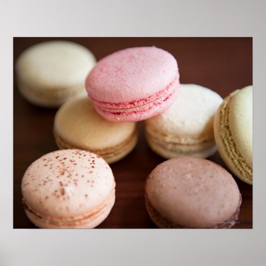 Poster Gros plan des Macarons (Devant)