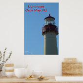 Poster Gros plan du phare, Cape May, NJ (Cuisine)