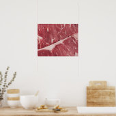 Poster Gros plan du steak cru (Cuisine)