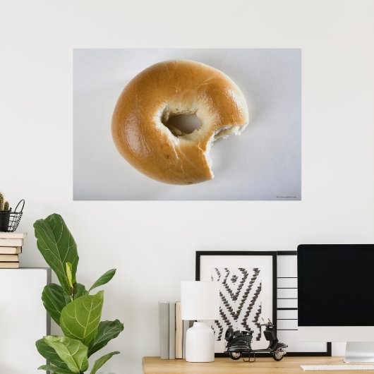 Poster Gros plan d'un bagel (Bureau à domicile)