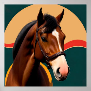 Poster Gros plan d'un cheval élégant