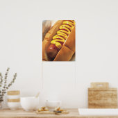 Poster gros plan d'un hot-dog (Cuisine)