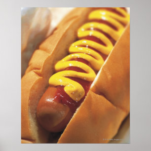Poster gros plan d'un hot-dog