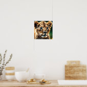 Poster Gros plan d'un lionceau (Cuisine)