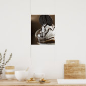 Poster Gros plan d'un verre de chocolat sundae (Cuisine)