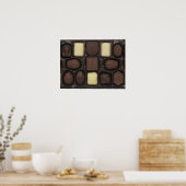 Poster gros plan d'une boîte de chocolats assortis (Cuisine)