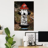 Poster Gros plan d'une borne d'incendie (Bureau à domicile)