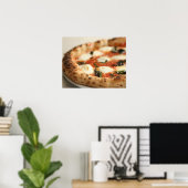 Poster Gros plan d'une pizza entière (Bureau à domicile)