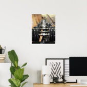 Poster Gros plan d'une rangée de haltères (Bureau à domicile)