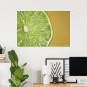Poster Gros plan d'une tranche de citron (Bureau à domicile)