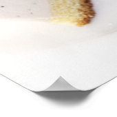 Poster Gros plan d'une tranche de gâteau au fromage aux b (Coin)