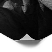 Poster Gros plan en noir et blanc de la statue de la Libe (Coin)