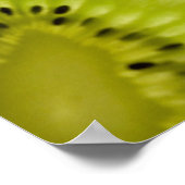 Poster Gros plan extrême de quatre morceaux de kiwi tranc (Coin)