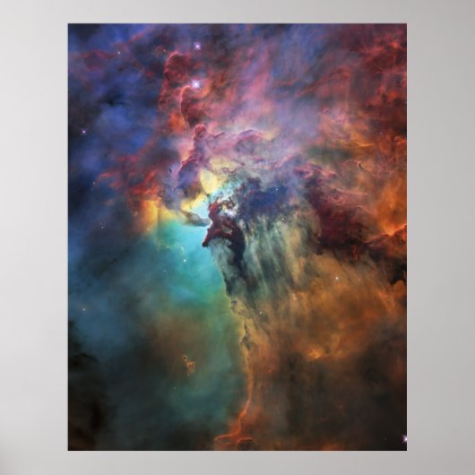 Poster Gros plan Nebula lagune, Messier 8, NGC 6523 (Devant)