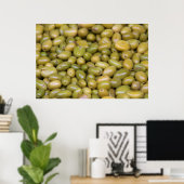 Poster Gros plan sur des olives vertes (Bureau à domicile)