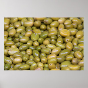 Poster Gros plan sur des olives vertes