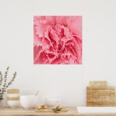 Poster Gros plan sur l'affiche rose (Cuisine)