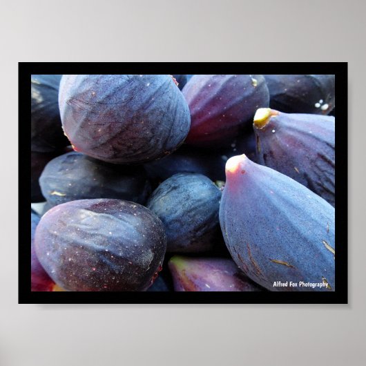 Poster Gros plan sur le fruit de figue violette (Devant)