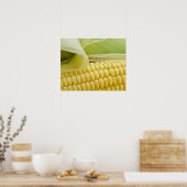 Poster Gros plan sur le maïs (Cuisine)