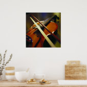 Poster Gros plan sur le violon et la gorge 1 (Cuisine)