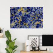 Poster Gros plan sur une sodalite bleue (Bureau à domicile)