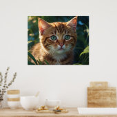 Poster *~* Gros Plan Tabby Kitty Chat 5:4 Feline Kitten (Cuisine)