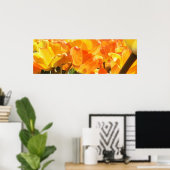 Poster Gros plan Tulipes orange et jaune (Bureau à domicile)