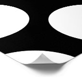 Poster Gros points en noir et blanc. (Coin)