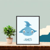 Poster Gros poisson bleu