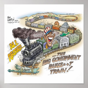 Poster Gros train du gouvernement
