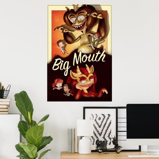 Poster Grosse bouche (Bureau à domicile)